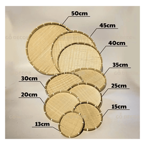 Cesta de bambú tejida con tiras de bambú para decoración de paredes y estilo interior, origen Vietnam. - Product Image 3