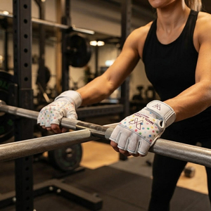 Gants de fitness CrossFit en néoprène robustes, respirants, avec protection de la paume et fermeture à lacets pour l'entraînement de force et la musculation - Product Image 3