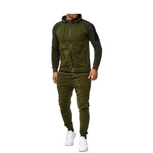 Traje de chándal de talla grande ecológico personalizado para hombre, pantalones ajustados de dos piezas para invierno, nuevo chándal de entrenamiento personalizable - Product Image 1