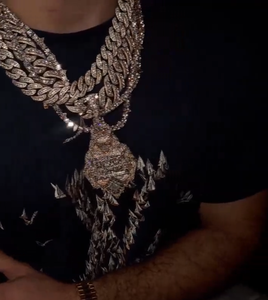Colgante de Diamante de Laboratorio con Forma de Águila de Texas Estilo Hip Hop, Joyería Masculina de Oro Sólido, Joyería Personalizada Unisex con Incrustaciones de Diamantes - Product Image 4