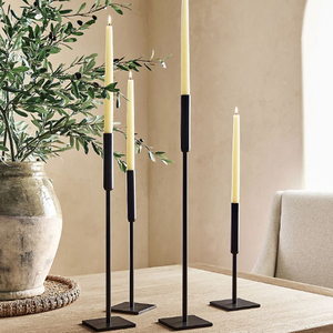 Portavelas de hierro negro mate en oferta para decoración navideña - Product Image 3