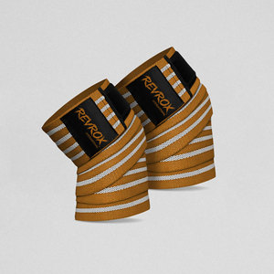 Bandes de genou personnalisées avec logo pour la sécurité en fitness, longueur 78 pouces, paire pour haltérophilie, powerlifting, soulevé de terre, squats en salle de sport - Hommes Femmes - Product Image 3