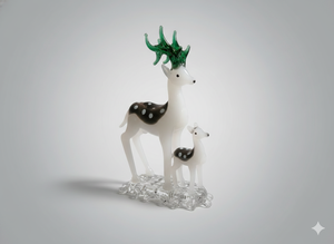 Figurines de cerf et de lion en verre faites à la main, décoration de luxe pour la maison, cadeau, objet de décoration pour mariage, anniversaire, Saint-Valentin, export, présentation sur table - Product Image 2