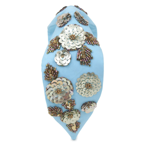 <b>Beaded</b> Embroidery Hairband Multi Stone Glass Beads <b>Headband</b> for Women Girls Indian Hair Accessories - Product Image 3