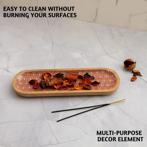 แท่นวางธูปไม้สุดหรูสไตล์คลาสสิก พร้อมกลิ่นไม้จันทน์หอม สำหรับการพักผ่อนแบบสปาที่บ้าน และการตกแต่งเทศกาลรอมฎอนอย่างมีระดับ - Product Image 6