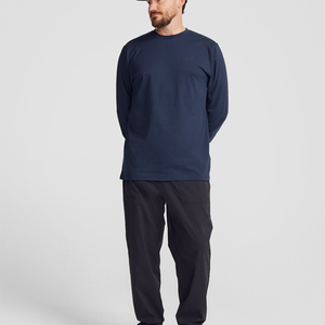 T-shirt à manches longues 100 % coton de haute qualité, personnalisable, pour hommes et unisexe, coupe ample, vente en gros, collection 2026 - Product Image 4