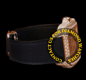 Montre Homme de Luxe avec Cadran Carré Moissanite Semi-Sertie, Chiffres Romains Noirs et Bracelet en Cuir Noir – Qualité Supérieure - Product Image 3