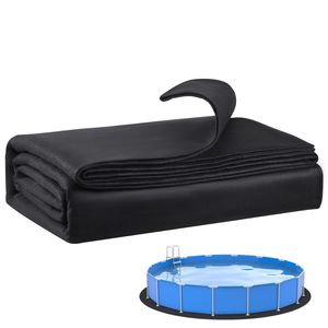 Bâche de piscine ronde de 18 pieds, durable, en géotextile recyclé, avec protection anti-perforation, forme ovale - Product Image 1