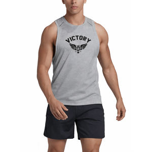 Men's Plain Sleeveless Tank Top Gym Fitness Quick Dry <b>Athletic</b> Muscle Vest Casual Sports Training Shirt Wholesale OEM - Product Image 2