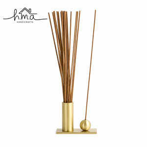 Modern Solid Brass Round Incense Stick Holder Concentric Circle Design Handmade Luxury Home <b>Decor</b> Accent Piece - Product Image 3