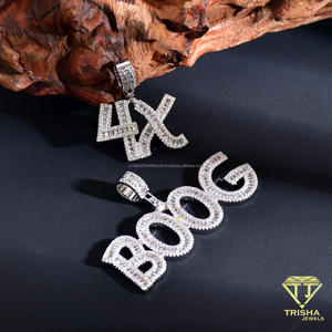 Colgante de Diamante Cultivado en Laboratorio de Primera Calidad con Nombre SUNNY, Diseño de Letra Personalizada, Detalles de Piedras Brillantes, Lujoso y Personalizado - Product Image 5