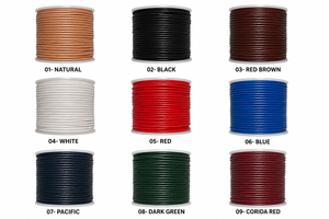 Cordon en cuir véritable YS INTERNATIONAL YS-294 de 2,5 mm pour la fabrication de bijoux, bracelets, colliers, artisanat DIY, échantillon en rouleau - Product Image 3