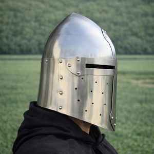 CHk Templar Helmet Crusader Armor Knight Headwear Great Helm Metal Embossing Handmade Art Collectible <b>Gift</b> Halloween Him - Product Image 3