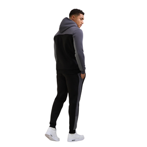 Conjunto Deportivo Informal con Capucha de Forro Polar Negro para Hombre, Ropa Deportiva para Gimnasio, Conjunto para Correr, Ropa Deportiva de Invierno - Product Image 2