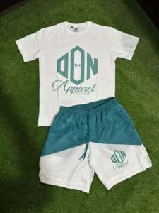 Camiseta y pantalones cortos 100% algodón de alta calidad, estilo moderno para la calle, conjunto de camiseta y pantalones cortos de nailon de alta calidad. - Product Image 6