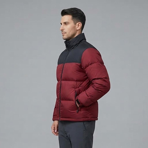 Veste coupe-vent homme 2 tons, imperméable, avec rembourrage en coton, logo brodé personnalisé, fabrication en gros. - Product Image 6