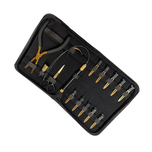Wholesale Hair Extension <b>Plier</b> Kit Gold Coated German Steel Tape In Hair Extension <b>Plier</b> Removal <b>Pliers</b> <b>Set</b> With Zipper Pouch - Product Image 3