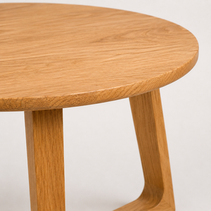 Light <b>Oak</b> Coffee <b>Table</b> Sculptural Legs Natural Wood Grain Finish Modern Living Room Home Decor Furniture Designs Navyani Arts - Product Image 5