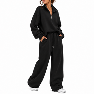Custom Fitted Women Oversized Sports Sweatsuit Slim Fit Joggers and Hoodie Set for Woman Sport Hoodies Tracksuit - Product Image 1