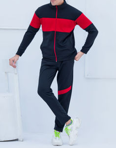 Conjuntos de chándal extragrandes de algodón para hombre, de invierno, con estampado y bordado desgastado, sudadera con capucha y pantalón. - Product Image 1