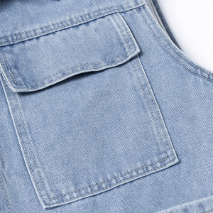 Respirant haute qualité Denim gilet hommes Style décontracté Slim Fit vêtements de plein air Look décontracté poches Streetwear sans manches Denim gilet - Product Image 6