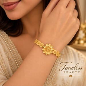 Radiant <b>Sunflower</b> Long Necklace Set | 24K Gold Plated Floral Jewelry Earrings Bracelet <b>Ring</b> | Engagement Wedding Party Women's - Product Image 3