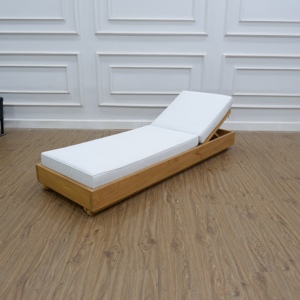 Tumbonas de madera de diseño moderno Muebles de piscina de teca desgastada para uso en villas y Hoteles al aire libre Equipado de fábrica - Product Image 1
