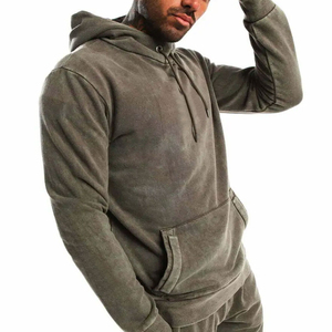 Nouvel Arrivage Ensemble Survêtement Homme Effet Délavé et Usé, Pantalon de Jogging et Sweat à Capuche, Deux Pièces Délavées à l'Acide - Product Image 5