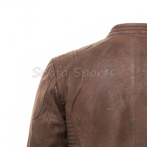 New Arrivals Wholesale Price High Quality Design Men Leather <b>Jacket</b> <b>Slim</b> <b>Fit</b> Comfortable Low Price Leather <b>Jacket</b> For Man - Product Image 6