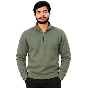 Sweat-shirt demi-zip personnalisé en polaire polyester pour la vente en gros – Idéal pour les détaillants - Product Image 4
