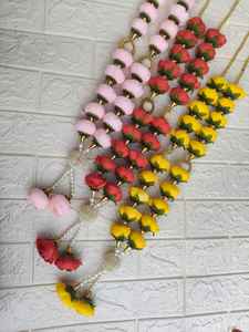 Flores de Peonía Hechas a Mano con Perlas Milni Mala para Bodas Indias, Pakistaníes y Punjabi, Baarat, Mehndi, Nikah, Bienvenida de Invitados, Haar - Product Image 2