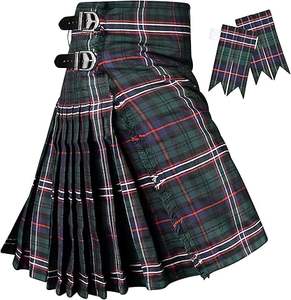 El kilt escocés Highland Redstone para hombre es una prenda tradicional escocesa hecha de tela duradera de 8 yardas. - Product Image 1