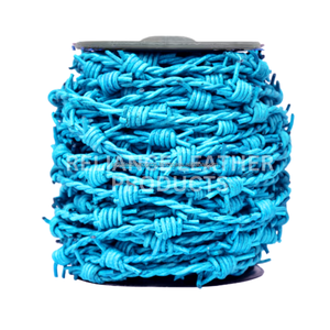 Regular Color Style Leather Barbed Wire Cord Twisted Cowhide Jewelry Cord for Handmade Bracelet Necklace DIY Craft Supplies - Product Image 1