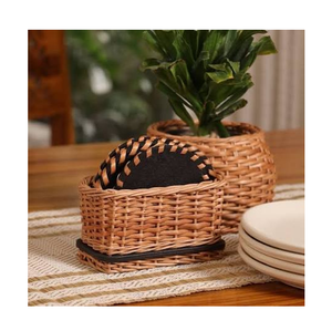 Rattan Coaster <b>Placemat</b> Household Woven <b>Placemats</b> & Kitchen Coaster Rattan Tea Coaster Hot Sale - Product Image 3