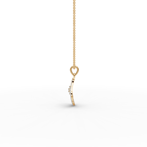Pendentif en or avec diamant de laboratoire floral tourbillonnant, élégants breloques et pendentifs en diamant - Product Image 3