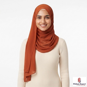Premium Chiffon Hijab Scarf <b>Silk</b> Feel Fabric <b>Head</b> <b>Wrap</b> Shawl Custom Branding OEM ODM Supplier India - Product Image 4