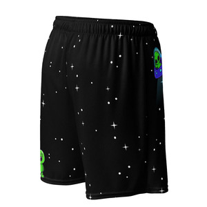 Pantalones Cortos de Baloncesto Personalizados con Diseño de Extraterrestre, Divertidos, con Estampado de Galaxia, de Secado Rápido, para Gimnasio, OEM ODM - Product Image 3