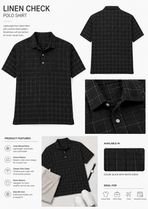 Chemise formelle unie à manches courtes pour homme, tricotée 100 % coton, respirante, séchage rapide, boutonnée, coupe classique - Product Image 5