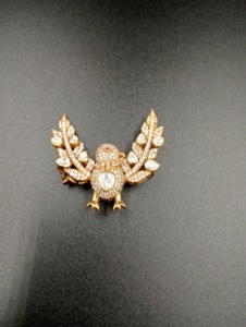 Eagle Shape <b>Gold</b> Plated Brooch Unisex Fashion Accessory for Gift luxury brooch for men and women - Product Image 1