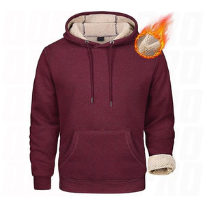 Mens Heavy Sherpa <b>Fleece</b> Lined Pullover Hoodie Thick Winter Hooded Sweatshirt With Soft <b>Warm</b> Sherpa Interior And Durable Double - Product Image 1