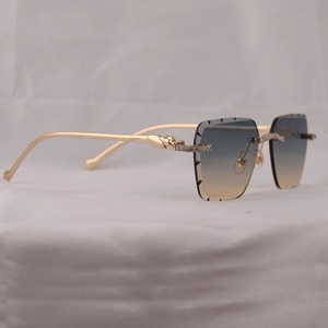 Black Goggles Unisex Eyeglasses Studded With Moissanite Diamonds Ideal for Everyday Wear Designer Luxury <b>Sunglasses</b> - Product Image 2