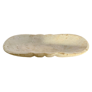 New Design Decorative Boticina Cream Marble Natural Shape Bowl New Modern Design Polished Boticina Cream Natural Shape Bowl - Product Image 2