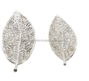 ถาดโลหะหล่ออลูมิเนียมเป็นมิตรกับสิ่งแวดล้อมพร้อมรูปทรงใบไม้สำหรับตกแต่งร้านอาหารโรงแรมในบ้านพร้อมผิวสีเงินสองชั้น - Product Image 2