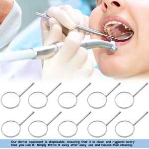 INSTRUMENTS CHIRURGICAUX BAFA BSI-MM-204 12 pièces/boîte Miroirs dentaires en acier inoxydable avec surface avant revêtue de rhodium noir pour diagnostic - Product Image 4