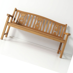 Banco de jardín de madera de teca maciza de estilo lujoso para 4 personas para decoración del hogar y muebles de jardín - Product Image 4