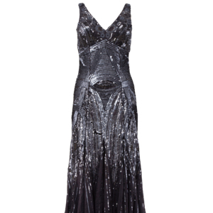 Elegant Black <b>Sequin</b> Evening Gown Sleeveless V Neck Mermaid Maxi Dress | Luxury Party Prom Wedding Formal Wear Sparkly Slim Fit. - Product Image 1