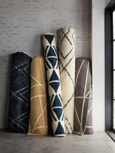 Alfombras Modernas de Diseño Hechas a Mano para Sala de Estar, de Lana, con Patrón Indio, Azul y Rojo, Venta al por Mayor, Wilton - Product Image 4