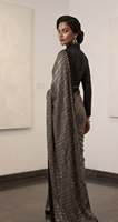 Sari en Georgette avec travail de sequins pour occasions spéciales, accompagné d'un chemisier en satin de Bangalore
