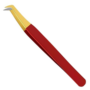 Juego de Pinzas para Pestañas de Acero Inoxidable Profesional con Logotipo Personalizado, Pinzas de Punta Suave para Aislamiento y Aplicación en Extensiones de Pestañas - Product Image 3