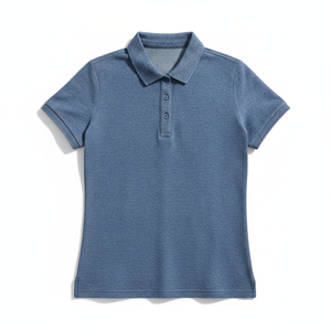 Polo pour femme, qualité supérieure, style décontracté personnalisé, grande taille, motif uni, décoration avec logo personnalisé, 100% coton - Product Image 1